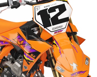 Custom MX Graphics Kit: KTM SX SXF EXC EXCF XC XCW 125-500 - PRO GO 2019 BLUE