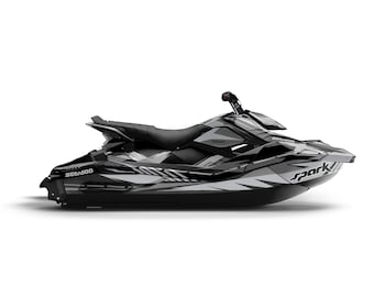 Sea-Doo Spark Trixx Graphics Kit, Raced Gray Design (2014-2023)