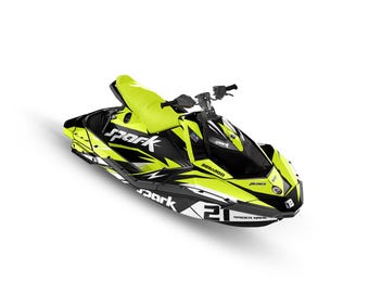 Kit de gráficos Trixx para Sea-Doo Spark, 23 mil, diseño Attack Fluo