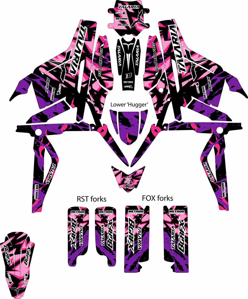 Talaria Sting R Mx Mx3 Mx4 Full Graphics / Stickers Kit With Riders Id ...