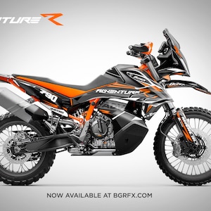 KTM ADVENTURE R 790-890 2018-2022 Kit graphique complet avec pièce d&#39;identité du pilote.