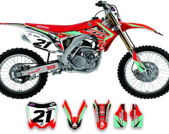 Honda Crf50 Full Graphics Set, Free Personal Id, Mini Plates