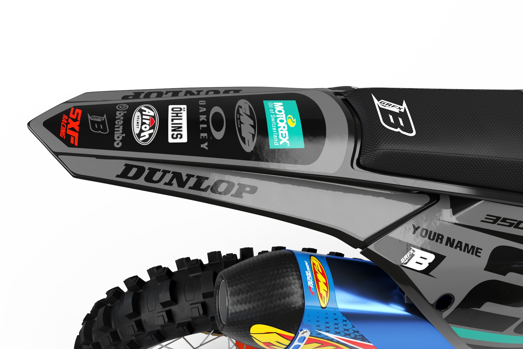Kit Graphique NitroMX Pour KTM SX SXF 125 250 350 450 (2013-2015) Et SX 250 2016 - Design Thunder