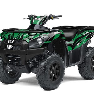 Kawasaki Brute Force 750 2012-2022 Kit complet de graphismes/autocollants de haute qualité de 23 mil d&#39;épaisseur avec identification du pilote.