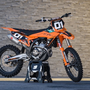 KTM SX-SXF 125-250-350-450 2023-2024 Kit graphique complet avec pièce d&#39;identité du pilote.