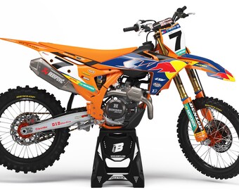 Custom MX Graphics Kit: KTM SX SXF EXC EXCF XC XCW 125-500 - HYPER BLK/ORG
