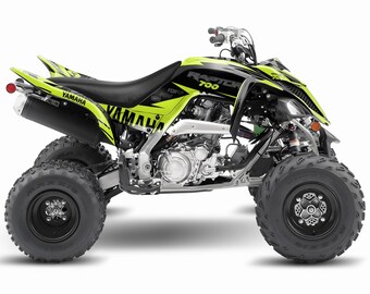 Kit Graphisme Yamaha Raptor 700 700R 2013-2024 - Décalcomanies Stickers Vinyle Bleu, Fabrication USA