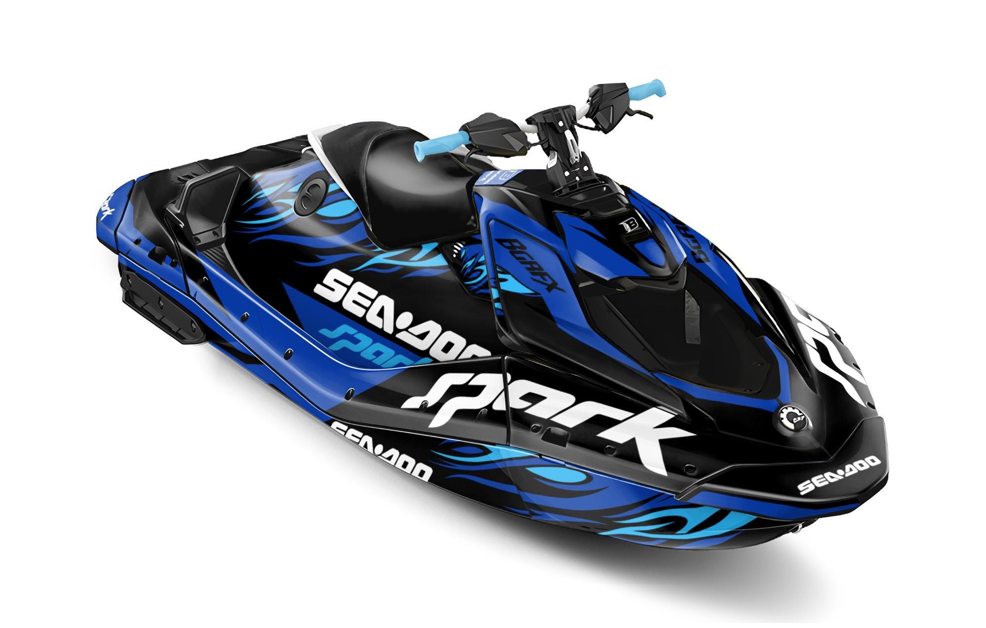 Sea-Doo Spark Trixx グラフィックキット 2024-2025：フレイムブルー