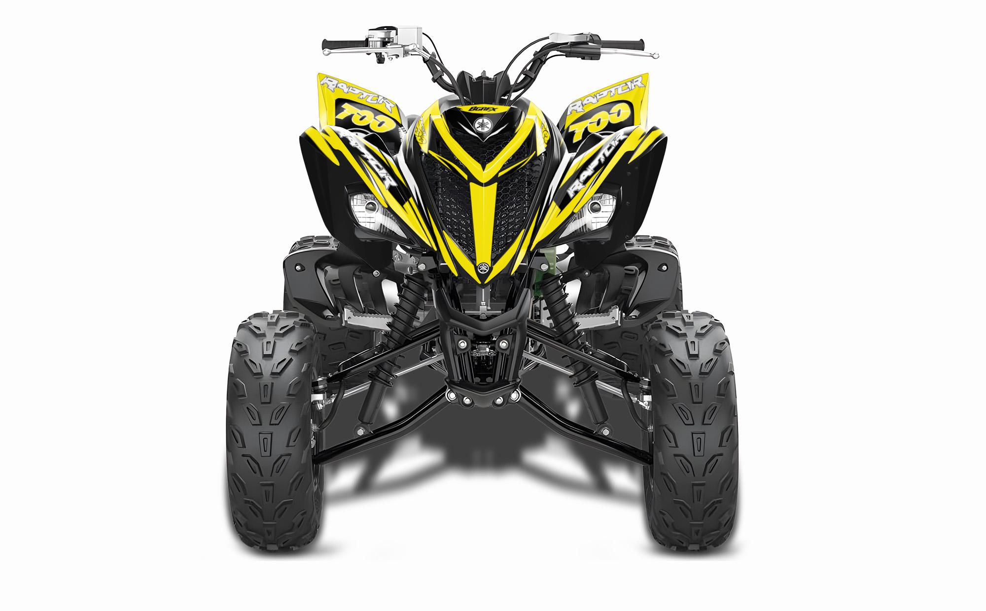 Kit déco Yamaha YFM 700 Raptor - Fox Jaune - Boutique Kit Déco Moto