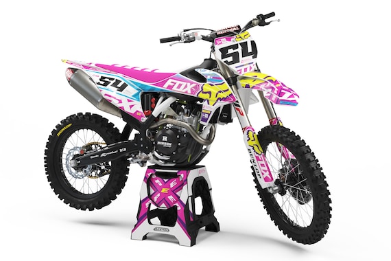 ROCKFISH GTR PRO コンプリート 白/ピンク 即レースOK！ 中古 KTM SX-SXF 125-250-350-450 2019-2022 Full Graphics Kit With Riders