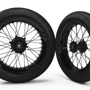 Husqvarna Supermoto wheels wraps stickers kit front and rear wheels