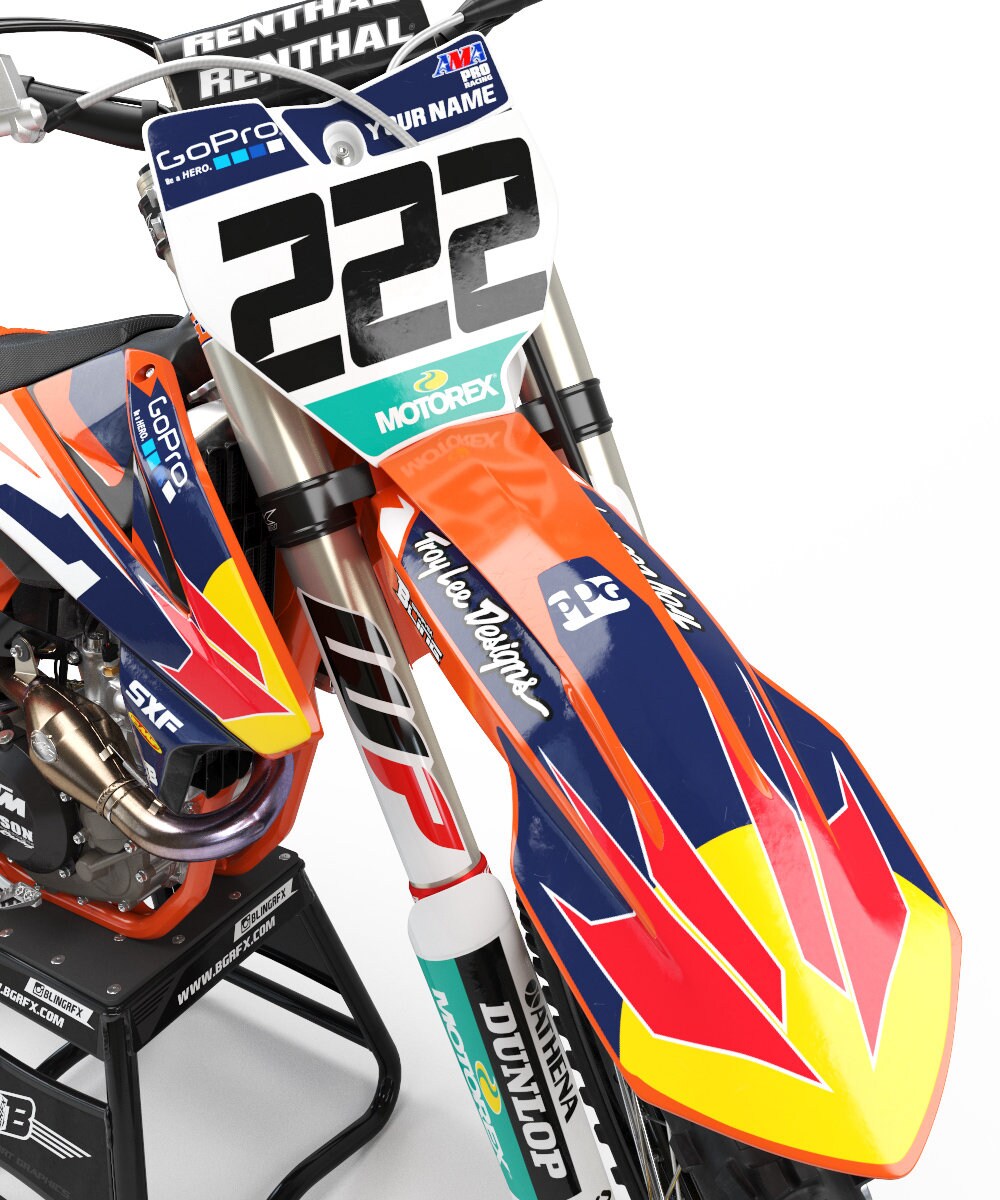 NitroMX Custom Graphics Kit For KTM SX/SXF/XC/XCF 125-450 2016-2018 – Headshot Design