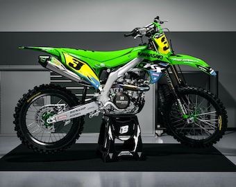 KAWASAKI KXF 250-450 2019-2023 Full Grafik Kit mit Fahrer id.