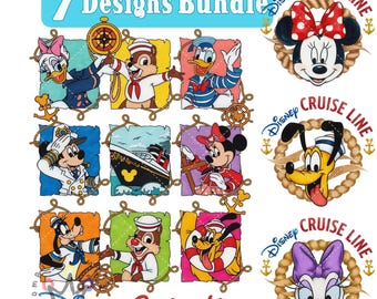 Cruise Squad Watercolor Png BUNDLE, Mickey And Friends Cruise Line Design, Cruise Vacation, Family Cruise Trip, Magical Kingdom Png