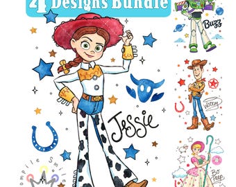 Toy Story Watercolor Png BUNDLE, You've Got A Friend In Me Png, Friendship Png, Family Vacation Trip, Jessie, Buzz, Woody, Bo Peep