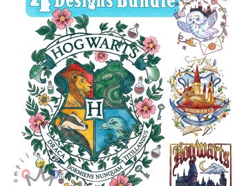 Wizard School Watercolor Png BUNDLE, Magical Wizard Academy, Magic School Png, Wizard Houses Design, Magic Owl Png, Distressed Shirt Design