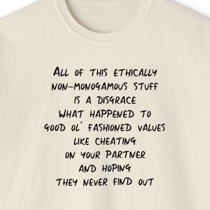 ENM Women's Boxy Tee, Funny Ethically non-monogamous t-shirt, Polyamory Meme Shirt, Polyamorous relationship gift