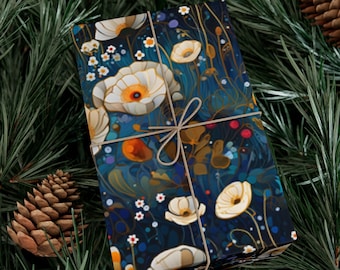 Gift Wrap Paper, Holiday Wrapping Paper, Gift Wrap for Gardeners, Gift for plant lovers, Gift for botanist, Beautiful Floral Wrapping Paper
