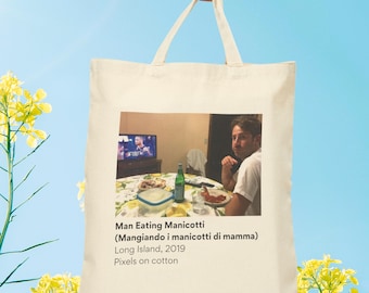 CUSTOM Mundane Moments Memorialized Cotton Canvas Tote Bag, Curator Museum Lover Contemporary Art Gift, Photography on Canvas