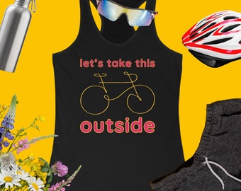 Prendiamo questa maglietta da ciclista esterna, canotta per amanti della bici, maglietta da ciclismo, mountain bike, abbigliamento da bicicletta, regalo per bicicletta, abbigliamento da allenamento da donna