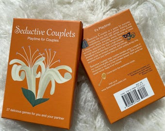 Seductive Couplets Game deck Cards,Sexy Date Night Anniversary Gift Wedding Engagement Husband Wife Gift for Couple Couples Games Funny Card