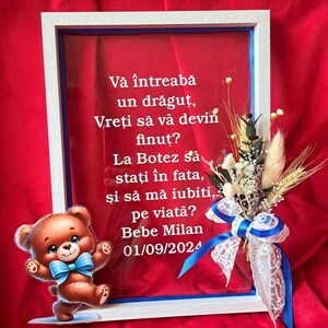 Invitación de bautizo, invitación de cristal, invitación de plexiglás.