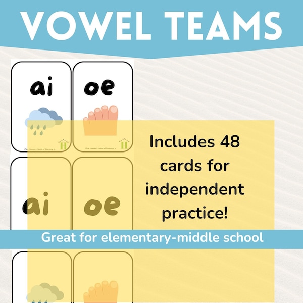 Vowel Team Flashcards