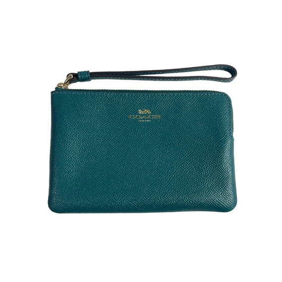 Teal coach wristlet sale