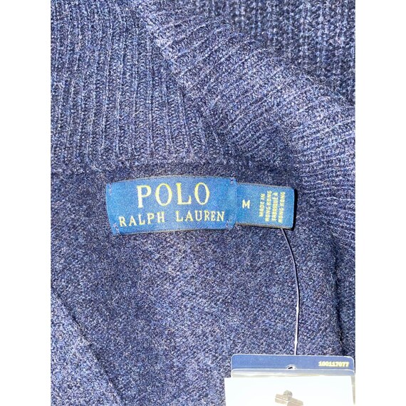 NWT Polo Button Up Wool High Neck Classy Navy Blu… - image 8