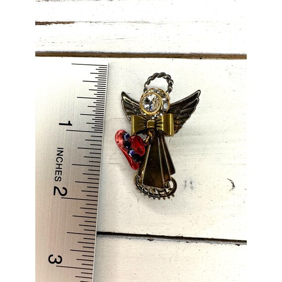 Cowgirl Angel Christmas Brooch Pin - image 6