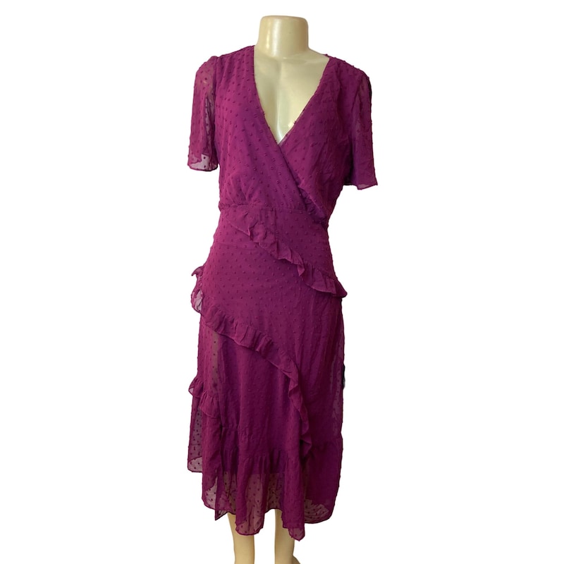 Magenta With Multi Striped Women Shirt Dress