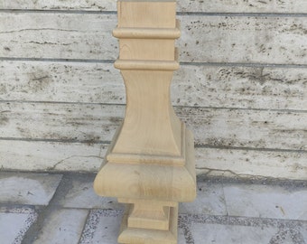 Table Wood Pedestal Base, Wood Base For Rectangular Table Base, Dining Table Base, Wood Farmhouse Rounda Table Base, Pedestal Table Base