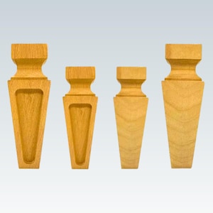 Natural Beech Wood Furniture Legs 4-Piece Set for Sofa, Armchair & Coffee Table Turning Feet Decoration