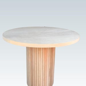 Round Dining Table, Handmade Wooden Desk, Ripple Kitchen Table, Custom Oak Round Table, Natural Wooden Table, Unique, Home Kitchen Gift