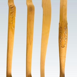 Turned Wood Table Legs Set of 4 – Solid Hardwood Furniture Legs for DIY Coffee, Dining - Side Tables, Rustic Repair & Replacement Parts