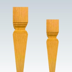 Mid-Century Maple Furniture Legs 4-Pack in Various Heights – Natural Wood Sofa, Armchair & Coffee Table Legs, Decorative Turning Feet
