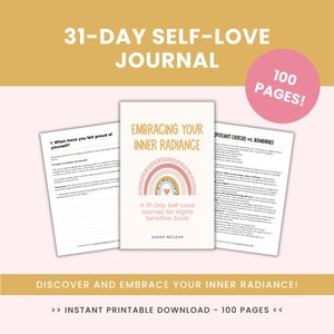 Self-Love Journal for Highly Sensitive People: 31-Day Self-Discovery (Digital Download)