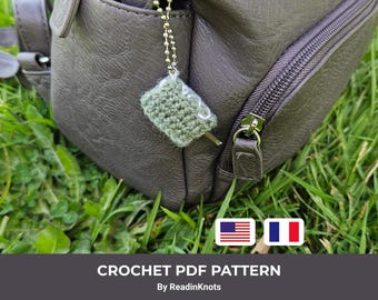 Mini Buch Häkelanleitung - Schlüsselanhänger oder Taschenanhänger PDF - Winzige Bibliothek Buchliebhaber Geschenk - Einfache Amigurumi Anleitung - Kawaii Accessoire