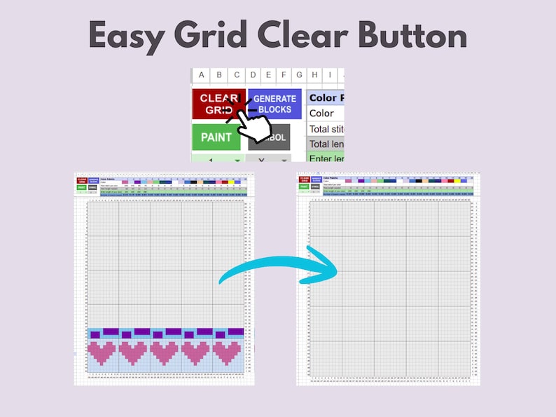 Mosaic Crochet Chart Creator Template, Overlay Pattern Generator Design ...