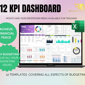12 Excel KPI Dashboard Excel Template | Google Sheets 12 KPI Dashboard Template