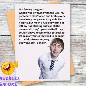 Carte de rétablissement amusante pour homme Jay de The Inbetweeners Carte de rétablissement pour lui amusante