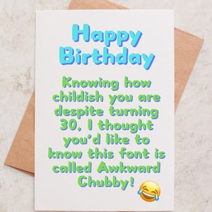 Carte d'anniversaire amusante pour homme 30 ans Carte d'anniversaire amusante pour homme