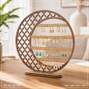Earring Stand Laser Cut Svg Files, Laser Cutting Files