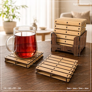 Laser Cut Pallet Coaster & Box Files, Laser Cutting Files