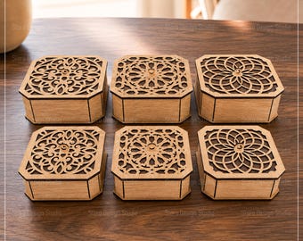 Decorative Gift Box Laser Cut Svg Files, Laser Cutting Files