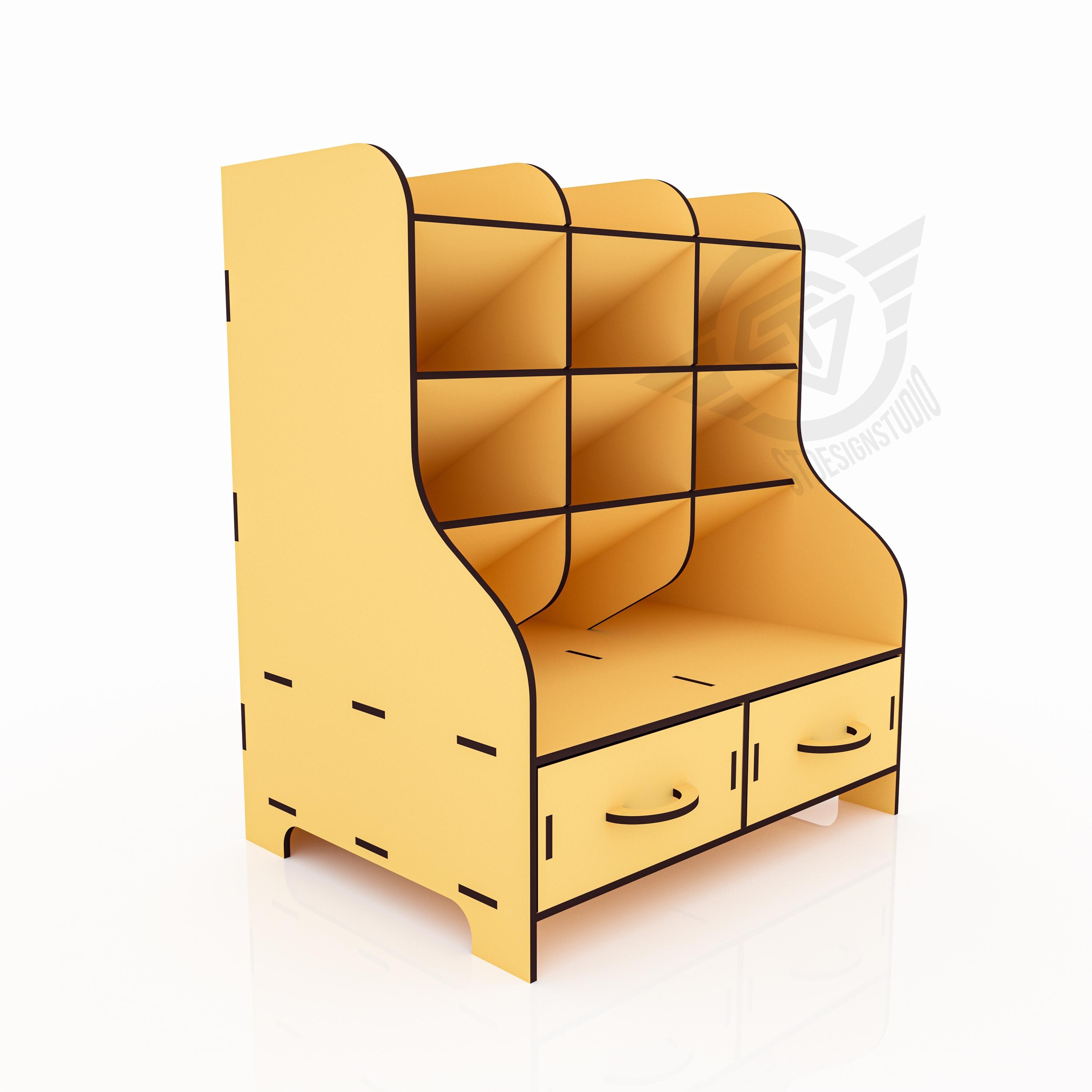 Laser Cut Desktop Organiser Svg Files, Laser Cutting Files - Etsy