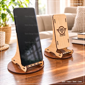 Phone Stand Laser Cut Svg Files, Phone Holder Laser Cutting Files
