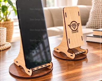 Phone Stand Laser Cut Svg Files, Phone Holder Laser Cutting Files