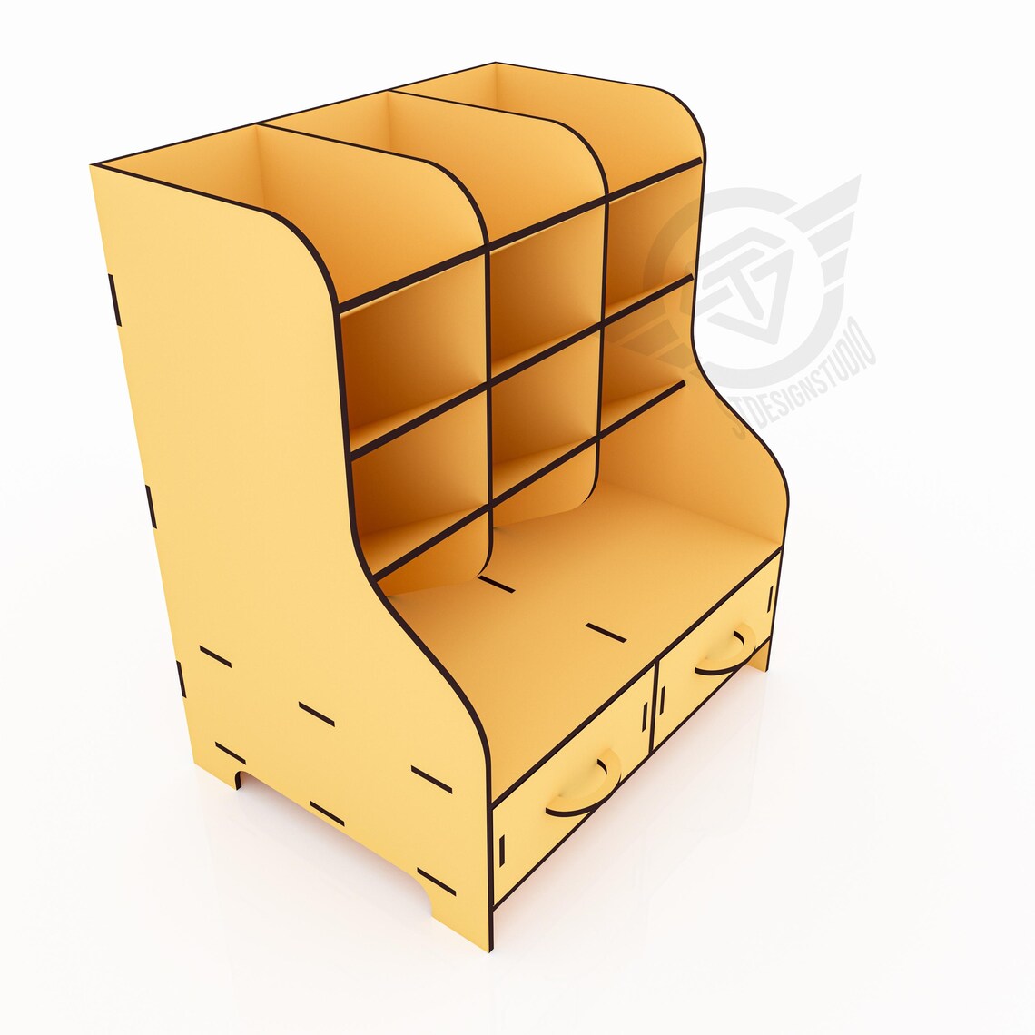 Laser Cut Desktop Organiser Svg Files, Laser Cutting Files - Etsy