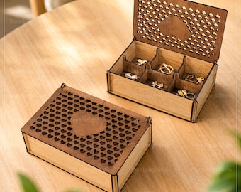 Decorative Gift Box Laser Cut Svg Files, Laser Cutting Files